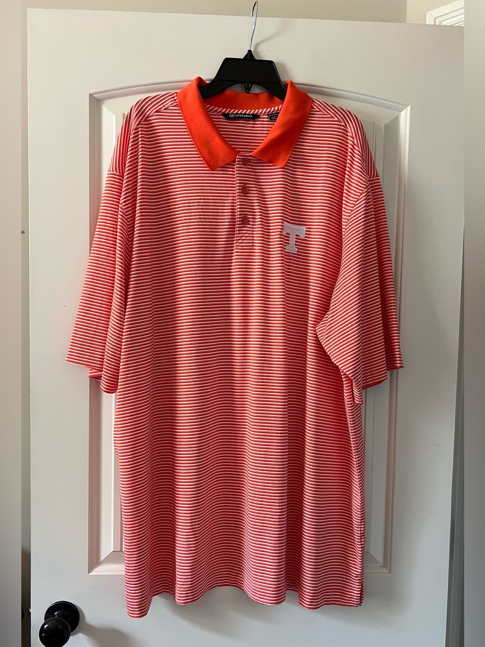 Cutter & Buck Mens 3XLT (Big & Tall) University Tennessee orange white polo shir